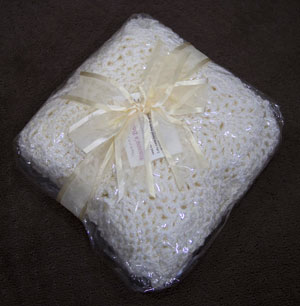 Crochet shawl packaging